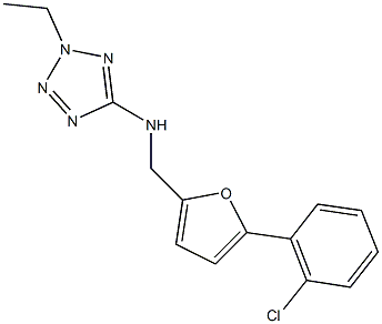 N-{[5-(2-chlorophenyl)-2-furyl]methyl}-N-(2-ethyl-2H-tetraazol-5-yl)amine Structure