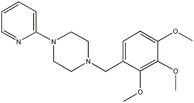 1-(2-pyridinyl)-4-(2,3,4-trimethoxybenzyl)piperazine 구조식 이미지