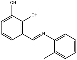 3-{[(2-methylphenyl)imino]methyl}-1,2-benzenediol 구조식 이미지