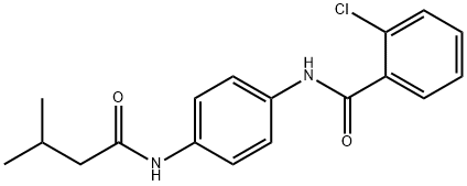 2-chloro-N-{4-[(3-methylbutanoyl)amino]phenyl}benzamide Structure