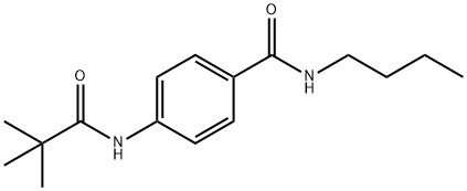 N-butyl-4-[(2,2-dimethylpropanoyl)amino]benzamide Structure