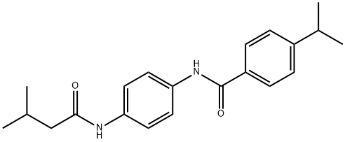 4-isopropyl-N-{4-[(3-methylbutanoyl)amino]phenyl}benzamide Structure