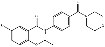 5-bromo-2-ethoxy-N-[4-(4-morpholinylcarbonyl)phenyl]benzamide Structure