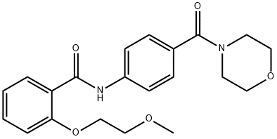 2-(2-methoxyethoxy)-N-[4-(4-morpholinylcarbonyl)phenyl]benzamide Structure