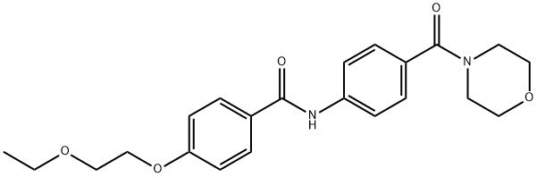 4-(2-ethoxyethoxy)-N-[4-(4-morpholinylcarbonyl)phenyl]benzamide Structure