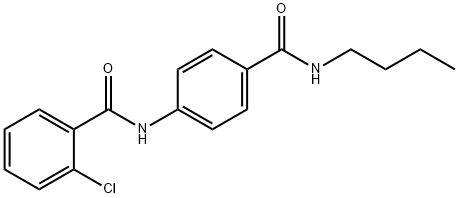 N-{4-[(butylamino)carbonyl]phenyl}-2-chlorobenzamide 구조식 이미지