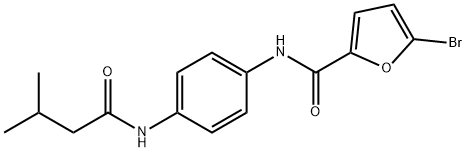 5-bromo-N-{4-[(3-methylbutanoyl)amino]phenyl}-2-furamide 구조식 이미지