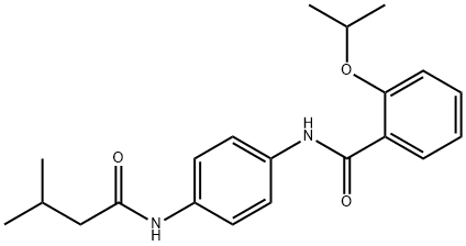 2-isopropoxy-N-{4-[(3-methylbutanoyl)amino]phenyl}benzamide Structure