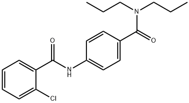 2-chloro-N-{4-[(dipropylamino)carbonyl]phenyl}benzamide 구조식 이미지