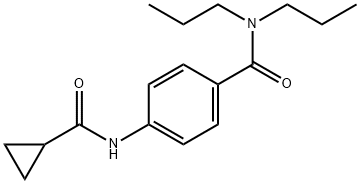 4-[(cyclopropylcarbonyl)amino]-N,N-dipropylbenzamide Structure