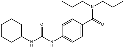 4-{[(cyclohexylamino)carbonyl]amino}-N,N-dipropylbenzamide 구조식 이미지