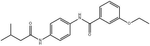 3-ethoxy-N-{4-[(3-methylbutanoyl)amino]phenyl}benzamide 구조식 이미지