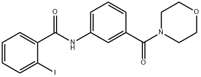 2-iodo-N-[3-(4-morpholinylcarbonyl)phenyl]benzamide 구조식 이미지