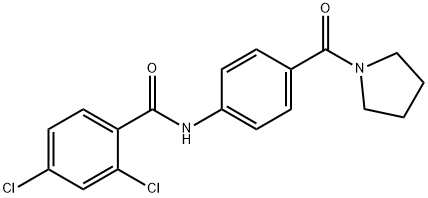 2,4-dichloro-N-[4-(1-pyrrolidinylcarbonyl)phenyl]benzamide 구조식 이미지