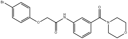 2-(4-bromophenoxy)-N-[3-(4-morpholinylcarbonyl)phenyl]acetamide Structure