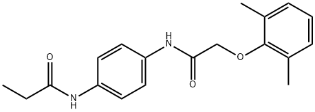 N-(4-{[2-(2,6-dimethylphenoxy)acetyl]amino}phenyl)propanamide 구조식 이미지