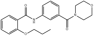 N-[3-(4-morpholinylcarbonyl)phenyl]-2-propoxybenzamide 구조식 이미지