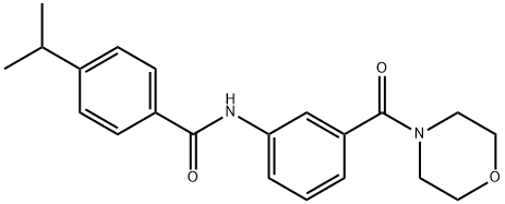 4-isopropyl-N-[3-(4-morpholinylcarbonyl)phenyl]benzamide 구조식 이미지