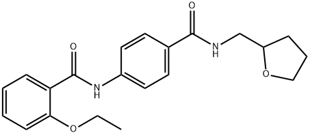 2-ethoxy-N-(4-{[(tetrahydro-2-furanylmethyl)amino]carbonyl}phenyl)benzamide Structure