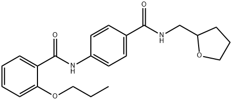 2-propoxy-N-(4-{[(tetrahydro-2-furanylmethyl)amino]carbonyl}phenyl)benzamide 구조식 이미지