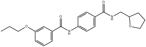 3-propoxy-N-(4-{[(tetrahydro-2-furanylmethyl)amino]carbonyl}phenyl)benzamide 구조식 이미지