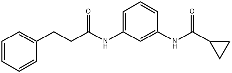 N-{3-[(3-phenylpropanoyl)amino]phenyl}cyclopropanecarboxamide Structure