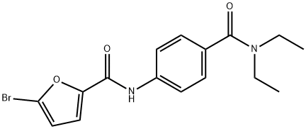 5-bromo-N-{4-[(diethylamino)carbonyl]phenyl}-2-furamide 구조식 이미지