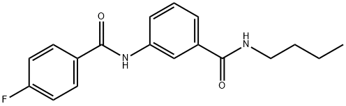 N-butyl-3-[(4-fluorobenzoyl)amino]benzamide 구조식 이미지