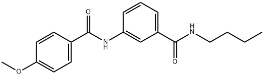 N-butyl-3-[(4-methoxybenzoyl)amino]benzamide 구조식 이미지