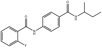 N-{4-[(sec-butylamino)carbonyl]phenyl}-2-fluorobenzamide 구조식 이미지