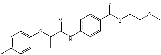 N-(2-methoxyethyl)-4-{[2-(4-methylphenoxy)propanoyl]amino}benzamide Structure