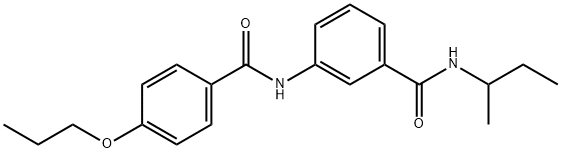 N-(sec-butyl)-3-[(4-propoxybenzoyl)amino]benzamide Structure