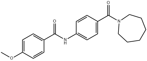 N-[4-(1-azepanylcarbonyl)phenyl]-4-methoxybenzamide 구조식 이미지