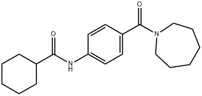 N-[4-(1-azepanylcarbonyl)phenyl]cyclohexanecarboxamide 구조식 이미지