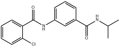 2-chloro-N-{3-[(isopropylamino)carbonyl]phenyl}benzamide 구조식 이미지