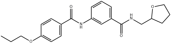 3-[(4-propoxybenzoyl)amino]-N-(tetrahydro-2-furanylmethyl)benzamide 구조식 이미지