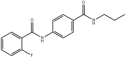 2-fluoro-N-{4-[(propylamino)carbonyl]phenyl}benzamide 구조식 이미지