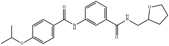 3-[(4-isopropoxybenzoyl)amino]-N-(tetrahydro-2-furanylmethyl)benzamide 구조식 이미지