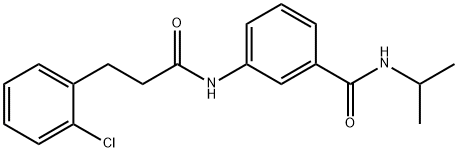 3-{[3-(2-chlorophenyl)propanoyl]amino}-N-isopropylbenzamide Structure