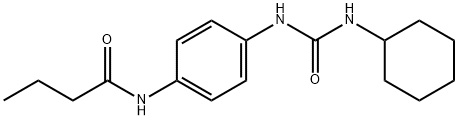 N-(4-{[(cyclohexylamino)carbonyl]amino}phenyl)butanamide Structure