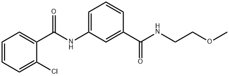 2-chloro-N-(3-{[(2-methoxyethyl)amino]carbonyl}phenyl)benzamide Structure