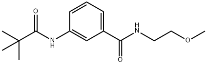 3-[(2,2-dimethylpropanoyl)amino]-N-(2-methoxyethyl)benzamide Structure