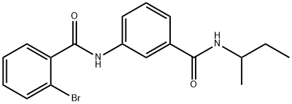 2-bromo-N-{3-[(sec-butylamino)carbonyl]phenyl}benzamide Structure