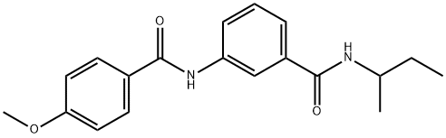 N-(sec-butyl)-3-[(4-methoxybenzoyl)amino]benzamide Structure