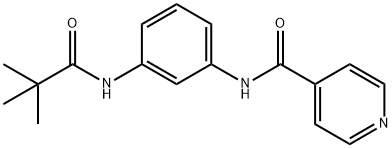 N-{3-[(2,2-dimethylpropanoyl)amino]phenyl}isonicotinamide 구조식 이미지