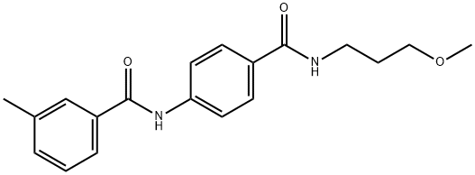 N-(4-{[(3-methoxypropyl)amino]carbonyl}phenyl)-3-methylbenzamide 구조식 이미지