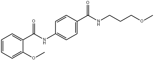 2-methoxy-N-(4-{[(3-methoxypropyl)amino]carbonyl}phenyl)benzamide Structure