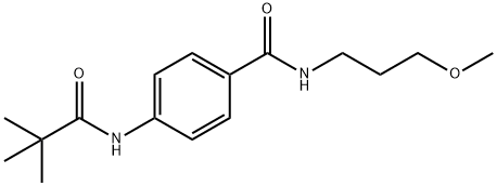 4-[(2,2-dimethylpropanoyl)amino]-N-(3-methoxypropyl)benzamide 구조식 이미지