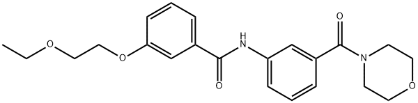 3-(2-ethoxyethoxy)-N-[3-(4-morpholinylcarbonyl)phenyl]benzamide Structure
