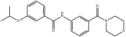 3-isopropoxy-N-[3-(4-morpholinylcarbonyl)phenyl]benzamide 구조식 이미지